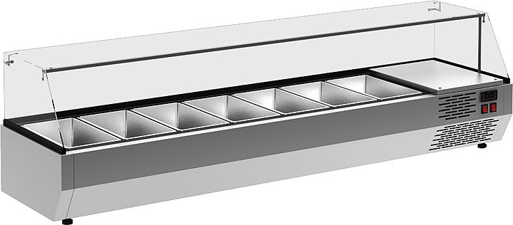 Витрина холодильная Carboma IDO A40 SM 1,6-G (7 GN1/3) с колпаком