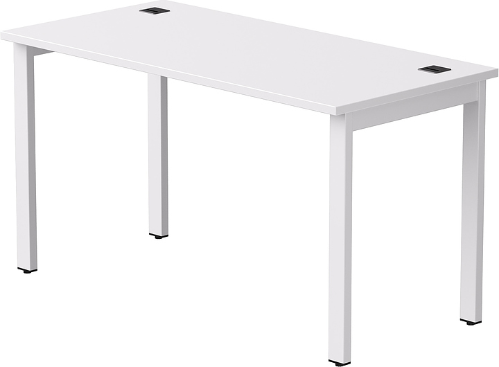 Стол офисный Everprof EVO 1380х670х755 мм (ЛДСП / металл) белый / белый