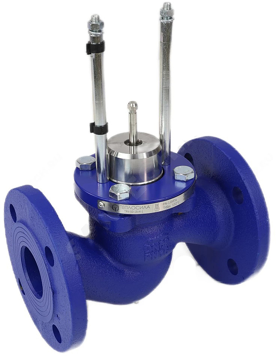 Клапан запорно-регулирующий Теплосила TRV односедельный Ду 80 Ру16 фл Kvs=100м3/ч под эл/привод TRV-80-100