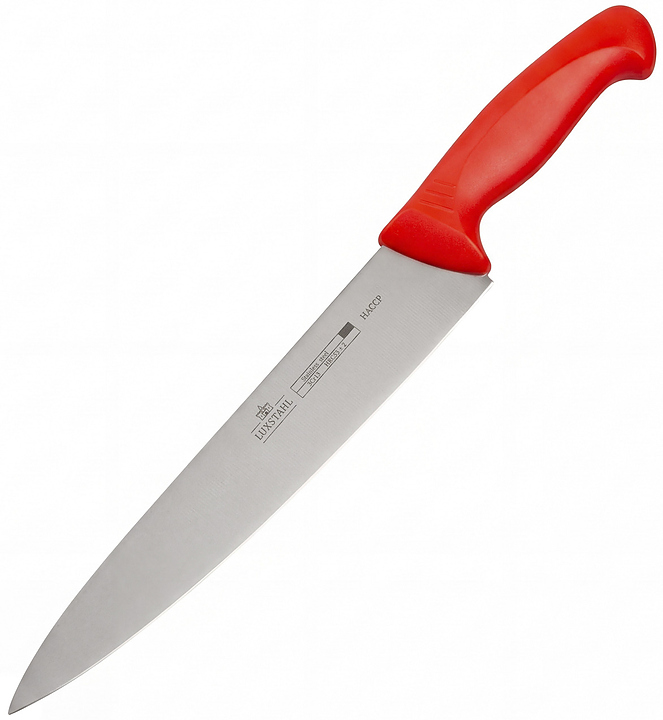 Нож поварской Китай Luxstahl HACCP W016 10" 250 мм красный