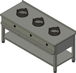 Плита газовая Вулкан KSW 03 8787 WOK