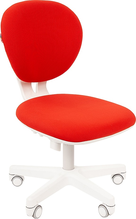 Кресло детское Chairman KIDS 108, белый каркас, красное