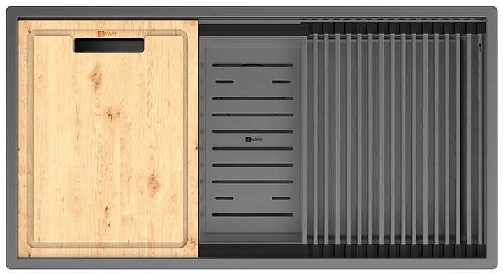 Мойка кухонная с аксессуарами LEMARK TABAGA 820 графит