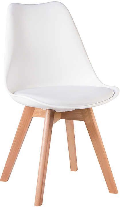 Стул обеденный DOBRIN 635PP-LMZL JERRY SOFT (белый, светлый бук)