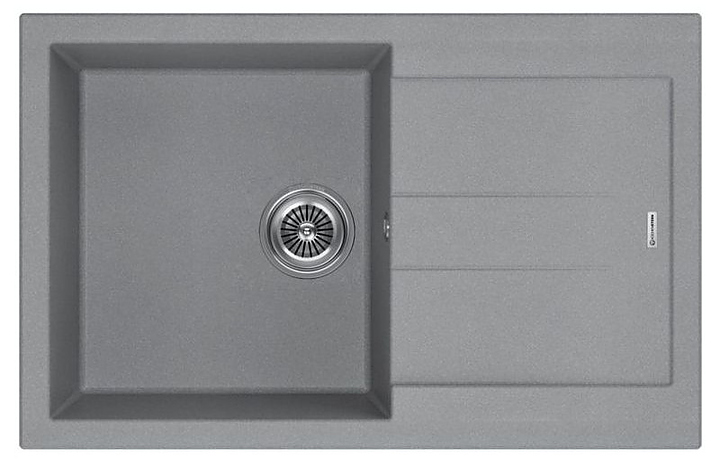 Кухонная мойка KUCHENSTERN 206TN20 PLAT 50 α-Granit 780х500х200 мм антрацит