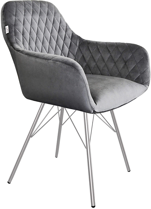 Стул Sheffilton SHT-ST38/S37 угольно-серый / хром лак