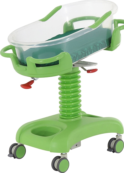 Кровать неонатальная со съемным кювезом Med-Mos F-48 (ABS) с РУ зеленая