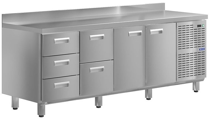 Стол холодильный KAYMAN КСХ-3211/60 (2 двери, 5 ящиков)