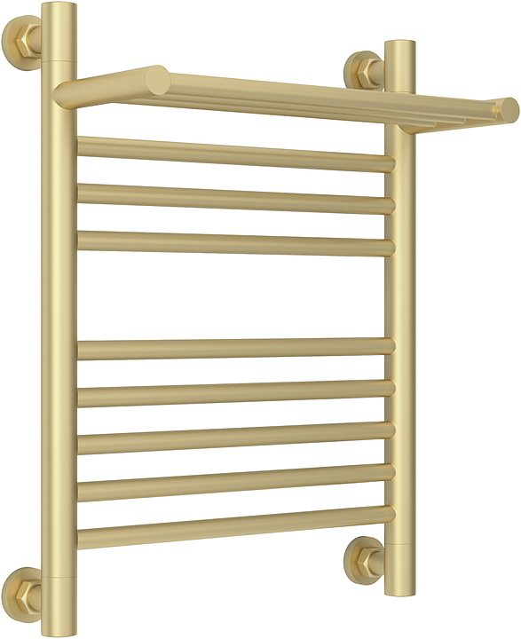 Полотенцесушитель водяной Сунержа Богема с полкой+ 50x40 см матовая шампань