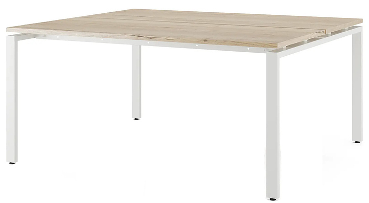 Стол офисный КОБОР P/2-80/120 white/natural