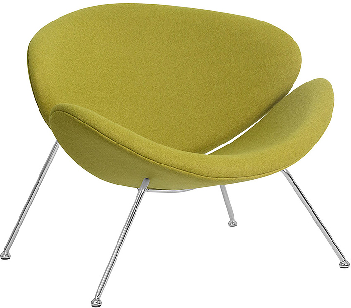 Кресло обеденное DOBRIN 72-LMO EMILY (светло-зеленое, хром)