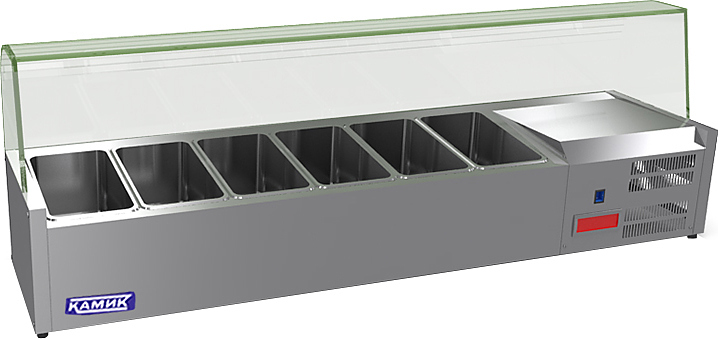 Витрина холодильная для топпингов КАМИК ВХ-15040