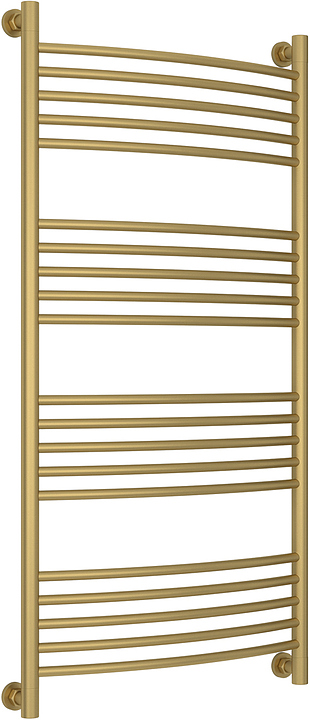 Полотенцесушитель водяной Сунержа Богема+ 120x60 см с выгнутой перемычкой, матовое золото