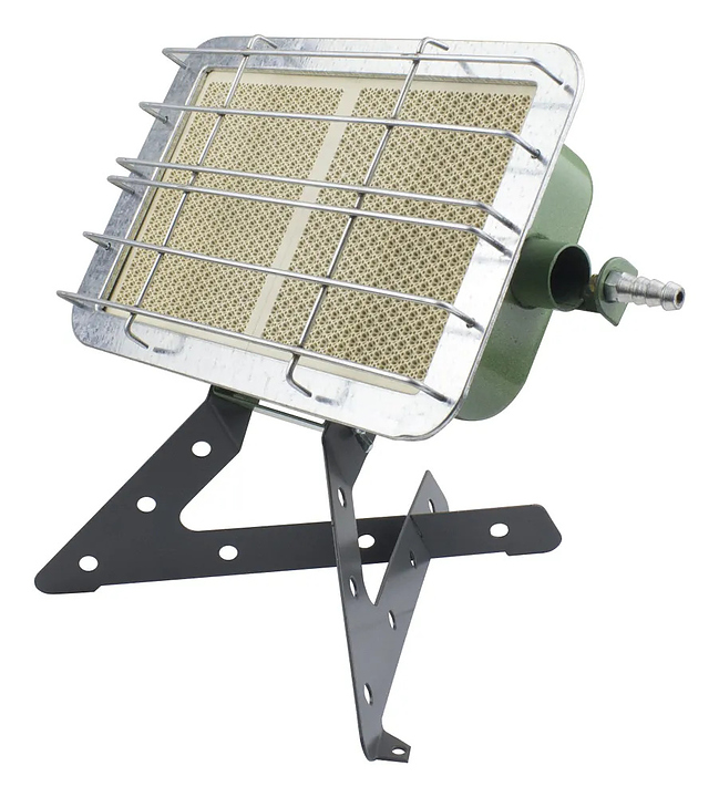 Горелка инфракрасного  излучения Солярогаз ГИИ-2.9 Н САВО с подставкой 265х180х250 мм зеленый