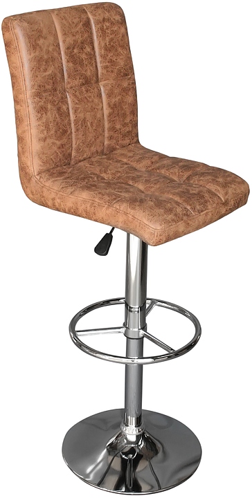 Стул барный DOBRIN 5009-LM KRUGER (античный коричневый, хром)