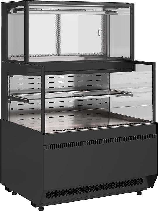 Витрина кондитерская комбинированная Carboma KC70 VV/SH 0,9-2-1 Standard боковина ступенька версия 2.0 (9005-0430)