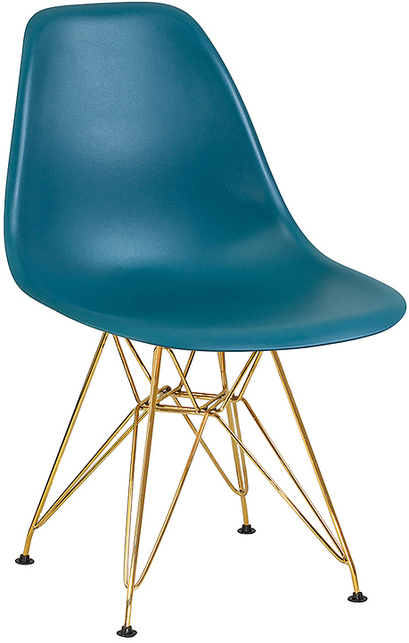 Стул обеденный DOBRIN 638APP-LMZL DSR (морская волна, золото)