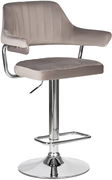 Стул барный DOBRIN 5019-LM-N CHARLY (серый велюр) 2 шт.