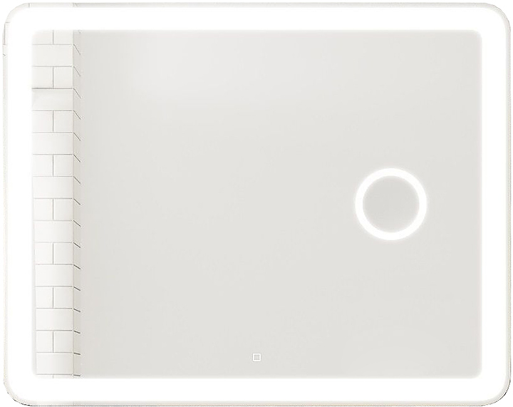 Зеркало Art&Max Latina AM-Lat-1000-800-DS-F-X3 100х80 см, с подсветкой и косметической линзой