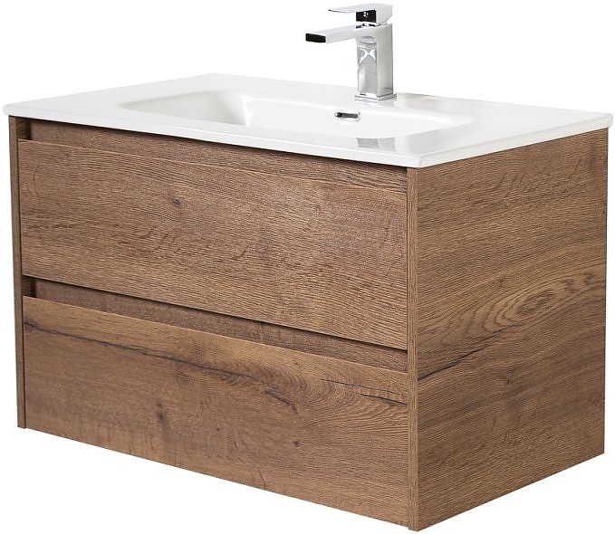 Тумба с раковиной BelBagno KRAFT-1000-2C-SO-RT + BB1000ETL дуб табак