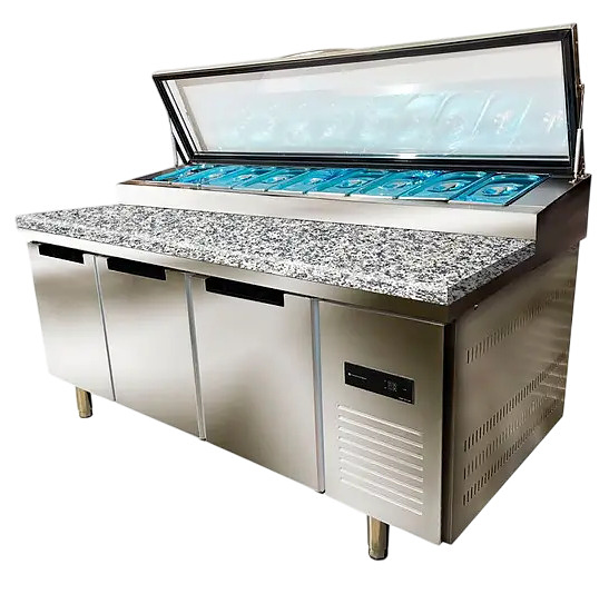 Стол холодильный для пиццы CLSY Saladetta 180 камень, 540 л нержавеющая сталь