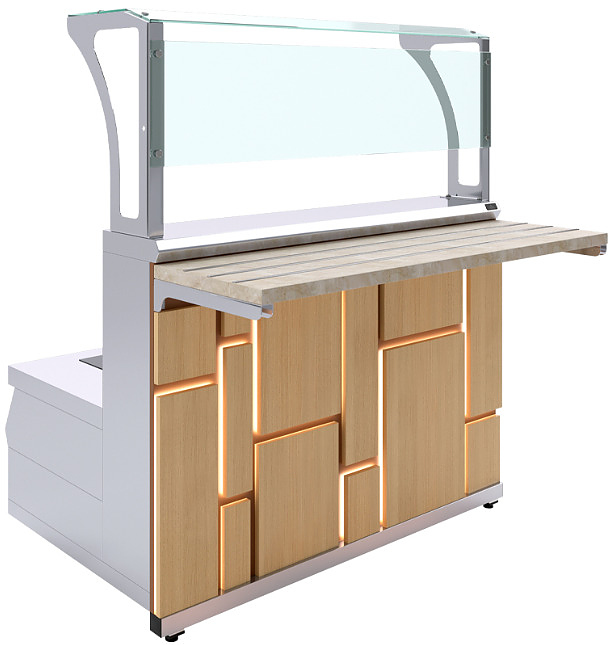 Мармит первых блюд 2-конфорочный индукционный Luxstahl МПИ (С)-1200 Premium Megapolis (Мегаполис)