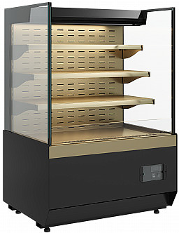 Витрина кондитерская Carboma KC70 VM 1,3-2 Standard без боковин, версия 2.0 горка (Bronze 9005/0109)
