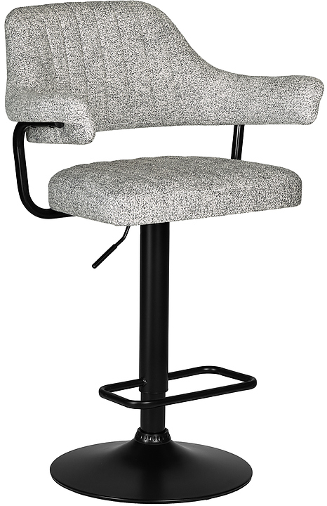 Стул барный DOBRIN CHARLY BLACK LEO04 (светло-серый, черный)