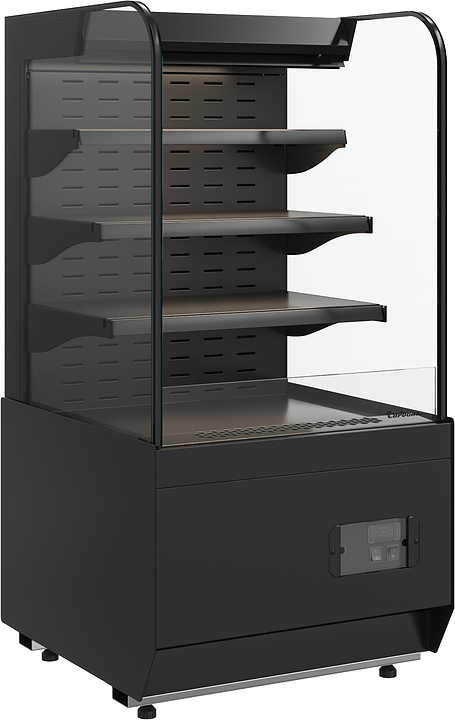 Витрина кондитерская Carboma Radius KR70 VM 0,6-2 Standard открытая, горка (Techno 9005)