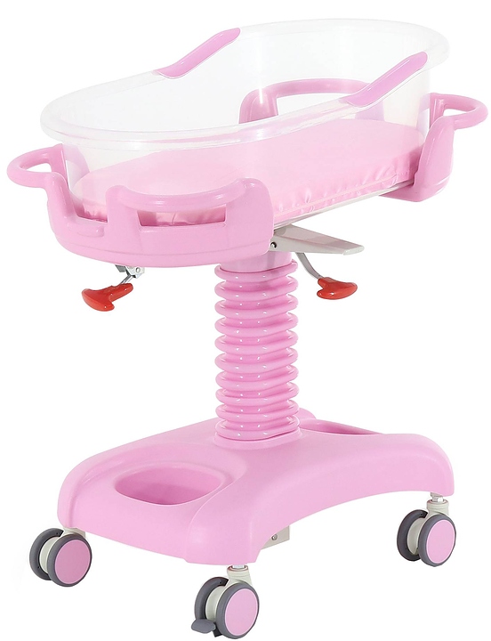 Кровать неонатальная со съемным кювезом Med-Mos F-48 (ABS) с РУ розовая