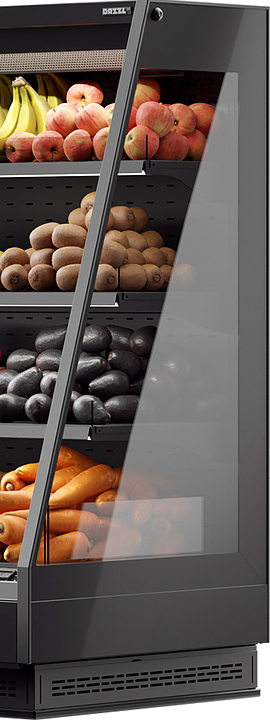 Боковина для горки холодильной Dazzl Vega 090 H160 со стеклопакетом правая