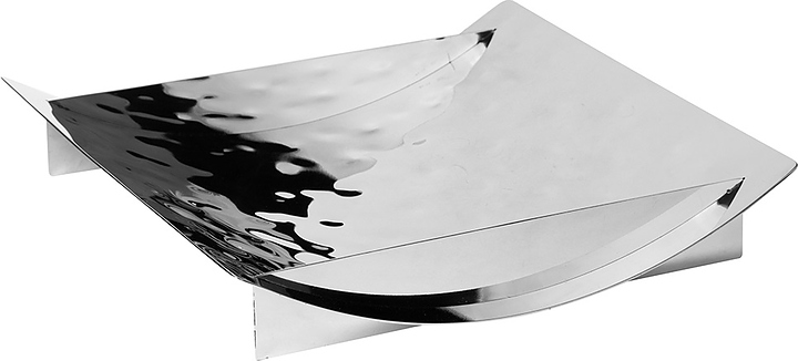 Блюдо для подачи Luxstahl Волны 300х300х55 мм (нерж. сталь)