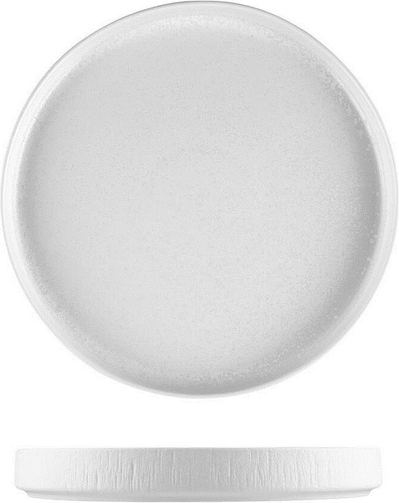 Тарелка P.L. Proff Cuisine Frost White Moon ZA0705-10-AR-ME d=25,2 см h=3,5 см (фарфор) с бортом белая