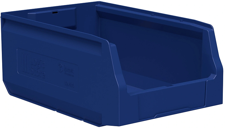 Контейнер iPlast Logic Store 350x225x150 мм с отверстиями для перегородки, синий