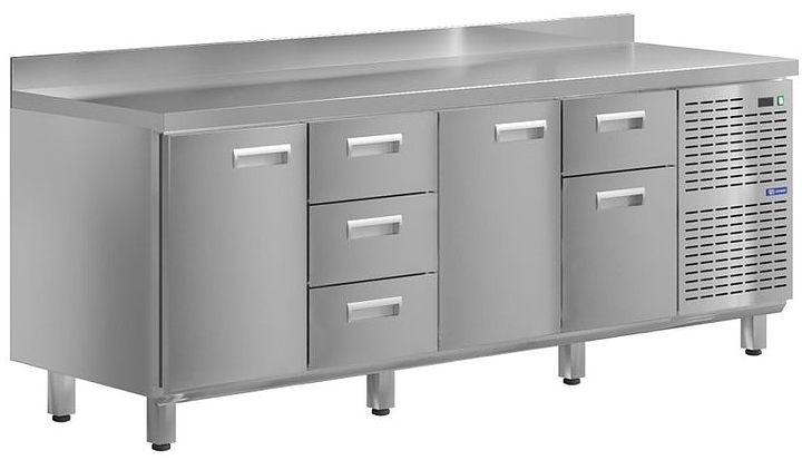 Стол холодильный KAYMAN КСХ-1314/60 (2 двери, 5 ящиков)