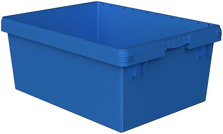 Контейнер iPlast INSTORE KV-8632.1 800x600x320 мм штабельный упор, голубой