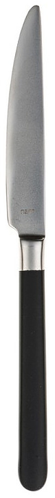Нож столовый Narin 202158 Pladies black satin head 22.2 см (материал нерж. сталь, черная ручка)