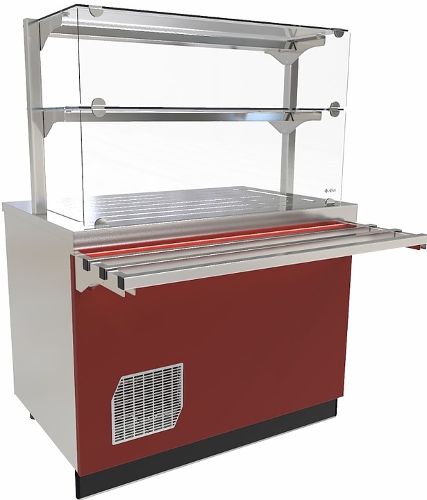 Прилавок-витрина холодильный Abat Сэйла ПВВ(Н)-70Е-06-НШ бордо