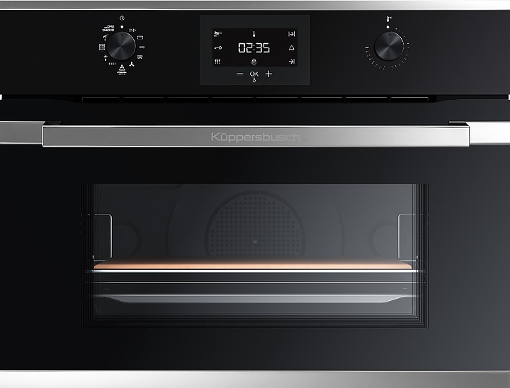 Духовой шкаф с пиролизом Kuppersbusch CBP 6332.0 S6  Black Steel 2900 Вт 44 л 595х559х455 мм черный