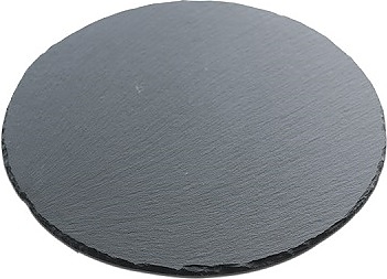 Блюдо сервировочное MGprof 68713 d=20 см h=0,6 см (сланец) черное