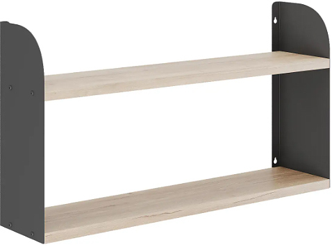 Полка КОБОР S1-120/20 black/natural