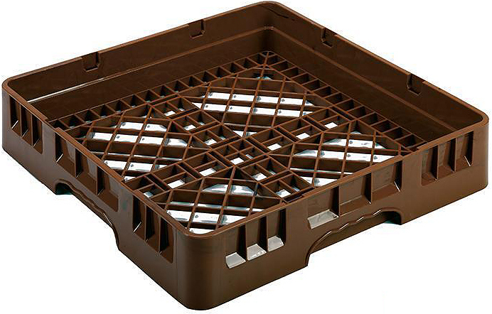 Кассета посудомоечная базовая NORMA 500х500х100 мм закрытая, коричневая