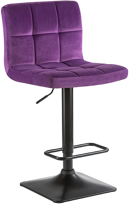 Стул барный DOBRIN 5018-LM-N DOMINIC (фиолетовый велюр, черный) 2 шт.