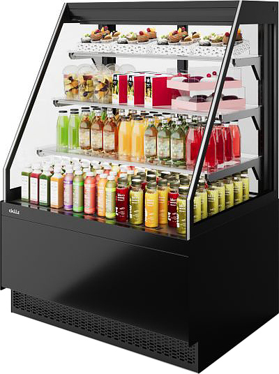 Витрина кондитерская Chilz VETE II KUB OFT 60 черный муар, металлик