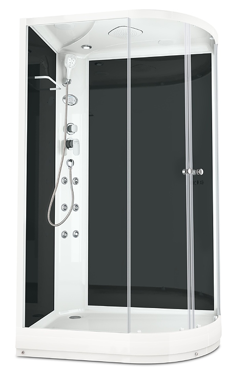 Душевая кабина с гидромассажем и блоком управления Domani-Spa Delight 128 R DS01D128RLBCl10 120х80 см