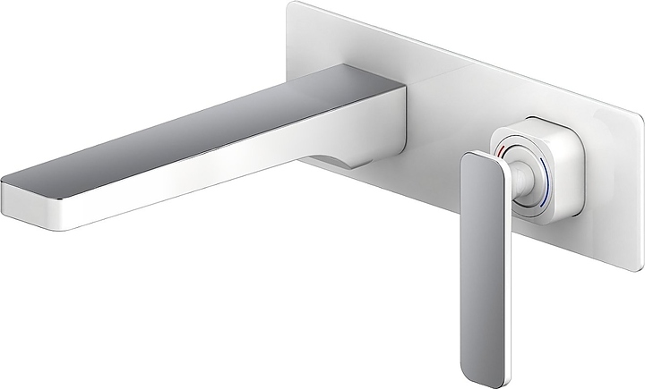 Смеситель для раковины TIMO Torne 4371/00-16SM встраиваемый, хром, белый