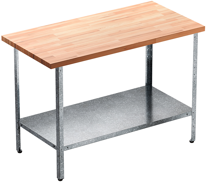 Стол кондитерский Мебель Фронт Бизнес СКБП 1200x500x860 мм, полка сплошная, бук