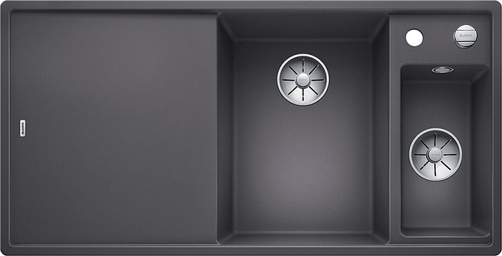 Кухонная мойка Blanco Axia III 6 S InFino Silgranit (+доска стекло) антрацит правая мойка