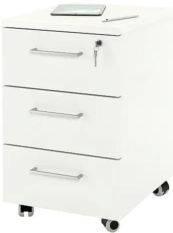 Тумба мобильная ZAMM 3 ящика 41х50х61,3 см белая