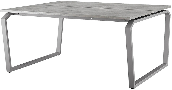 Стол офисный КОБОР TB/2-160/160 aluminum/chicago